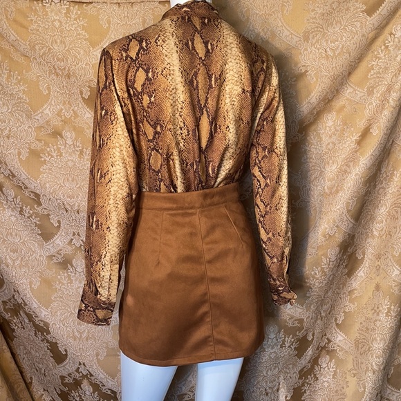 Faux suede skirt - Picture 4 of 4